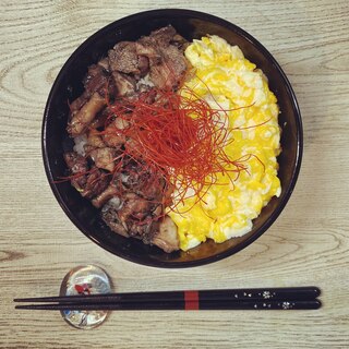 低糖質！半熟スクランブルエッグが美味しい二色丼